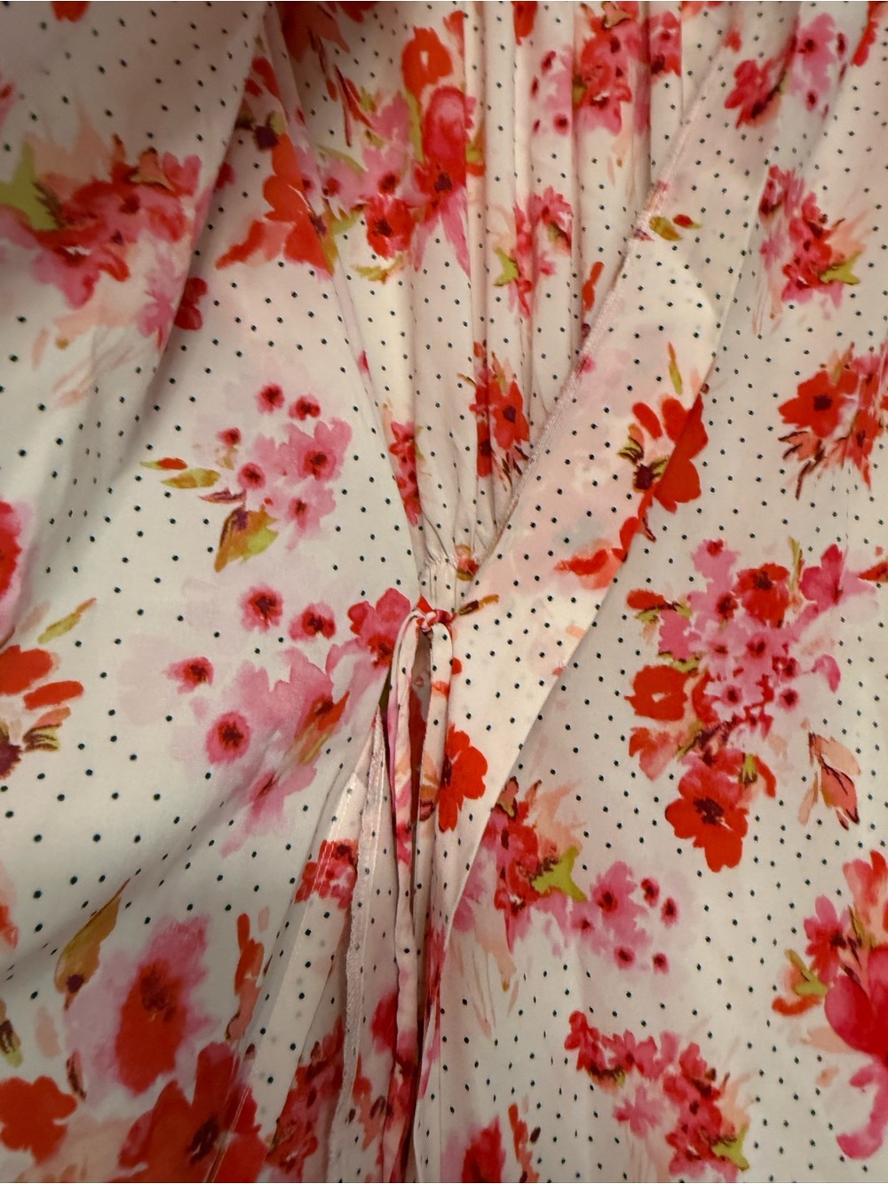 Oscar De La Renta Pink Label Floral Wrap Robe XS Cottagecore Pristine - Picture 14 of 15
